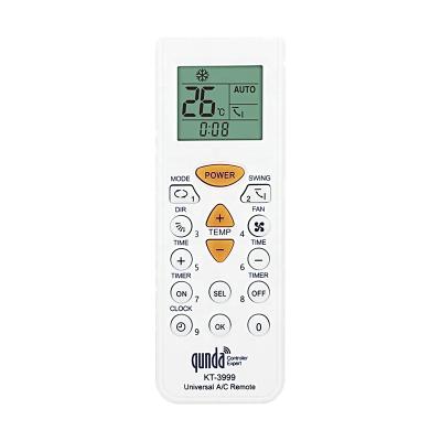 China KT-3999 Timer Function Qunda Universal Air Conditioner Remote Control 4000 in 1 for sale