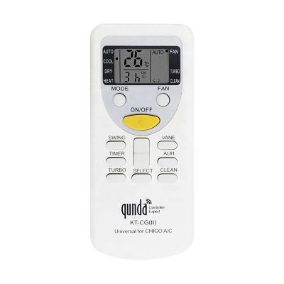 China IR QUNDA KT-CG (II) replacement A/C remote control compatible with CHIGO brand air conditioner remote control for chigo for sale