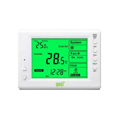 China QUNDA QD-HVAC10 Digital Digital Wireless Programmable Thermostat for Central Air Conditioner for sale