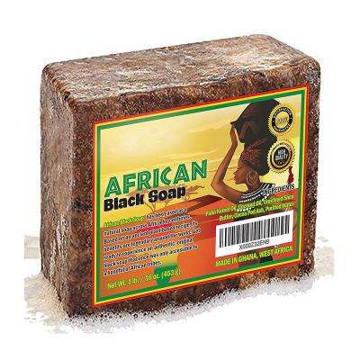 China RTS Wholesale 100% Ghana Basic Cleansing Natural Organic Raw Skin Whitening African Black Soap for sale