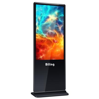 China Indoor Floor Standing Rotatable Touch Screen All In One PC 49 Inch Advertising Led TV Display Touch Advertiser Player for sale