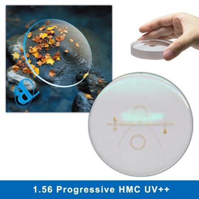 China High Quality Single Vision Factory Direct Sale 1.56 SF Freeform Lens HMC UV++ Progressive Glass Lens for sale