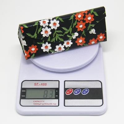 China GH930b Fashionable portable foldble handmade magnet case folding triangle show box safety glasses case for sale