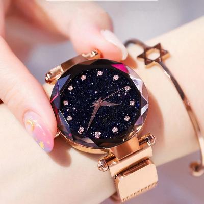 China Luxury Environmentally Friendly Women Watches Magnetic Starry Wristwatch Reloj Mujer Relogio Feminino Fashion Ladies Wrist Watch Quartz Buckle Sky Clock for sale