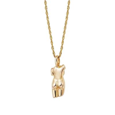 China FASHIONABLE Personalized 18K Gold Plated Women Female Simple Pendant Body Jewelry Stainless Steel Custom Necklace for sale