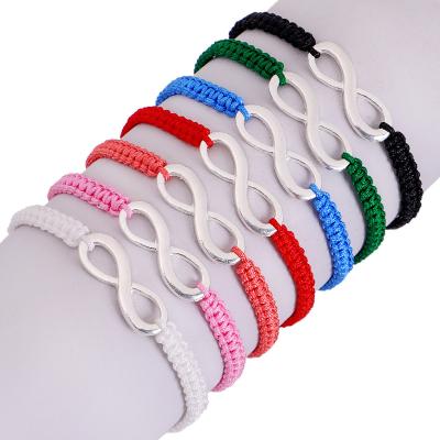 China New Women Lovers Handmade Woven Infinity Horoscope Adjustable Bracelet Male Warm Gift Environmentally Friendly Multi-Color Braid Rope String Braid Friendship for sale