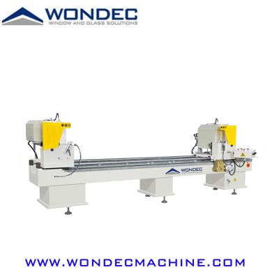 China Double Head UPVC Aluminum Window Miter Saw Cut Making Machine SSJ06-3700 for sale