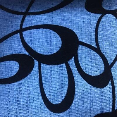 China Customize printed high quality velvet linen fabric for curtains price per meter for sale