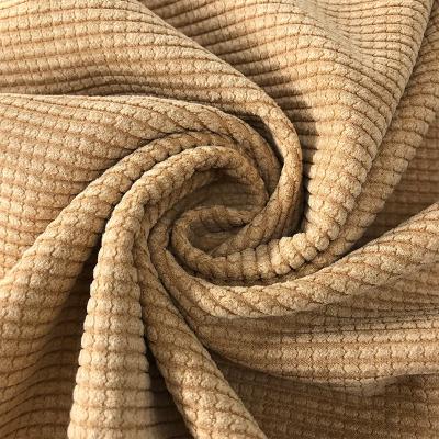 China Wholesale High Quality Khaki Blackout Polyester Corduroy Fabric For Sofa for sale