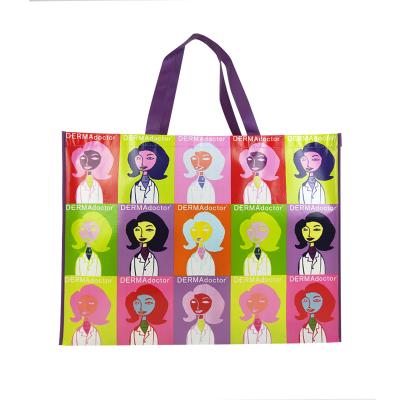 China High Quality Reusable Eco-Friendly Laminated PP Non Woven Tote Shopping Bag With Logo Custom Made for sale