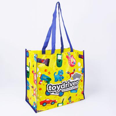 China Wholesale Eco-Friendly Reusable Tote Bag Reusable Portable Woven PP Woven Laminated Handbag For Shopping for sale