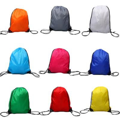 China Wholesale Cheap Reusable Waterproof Sports Drawstring Bag Polyester Outdoor Portable Bag for sale