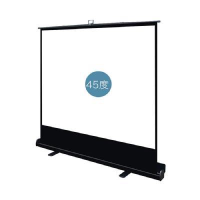 China Manually pull up new high quality listing 100 inch white outdoor projection screen floor stand projection screen for sale