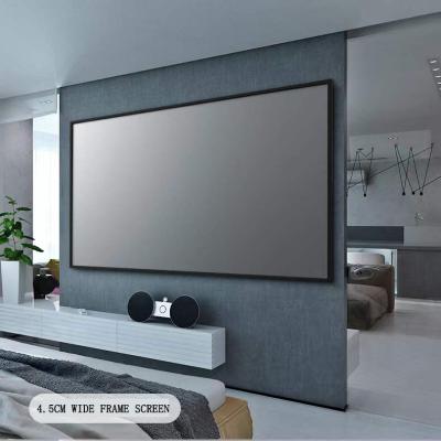 China High Quality View Factory Outlet Wall View Gray 120 Inch 16:9 Wide Frame 4.5cm Alr Projection Screen for sale