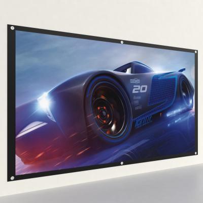 China Hot Selling High Quality PVC Wall Mounted White 84 Inch 16:9 Cinema Projection Screen for sale