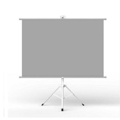 China High quality white 84 inch floor stand projection screen tripod hot sale floor stand projector screen for sale