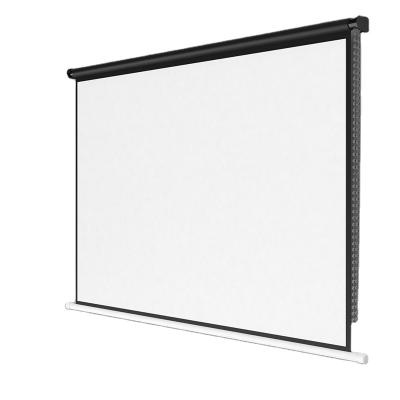 China Wholesale High Quality Wall Mounted White Manual Projector Screen 60 Inch Curtain Wall Mounted for sale