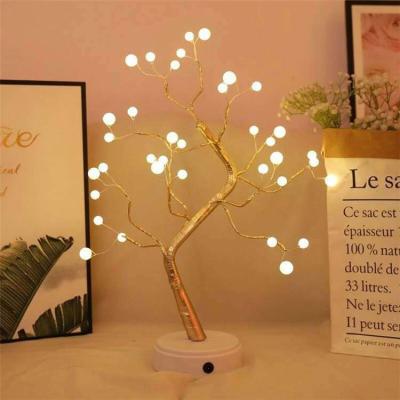 China Christmas Tree Lamp 36 Beads LED Christmas Decorations Table Tree Lamp Lights with Battery/USB Worked for Wedding Party Gifts Desk Decor for sale