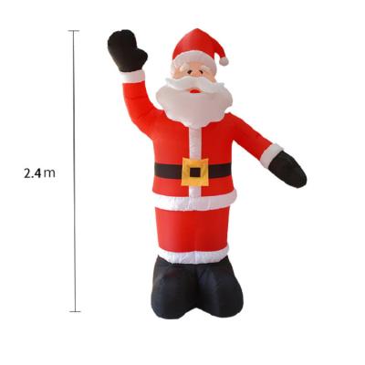 China Christmas Santa Claus For Outdoor New Year Outdoor Lighter Christmas Decorations Inflatable Santa Claus Decoration With LED for sale