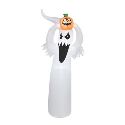 China Party& Yard Decorations Customized Large Inflatable Halloween Party Outdoor Ghost Plug Pumpkin With Led Light for sale