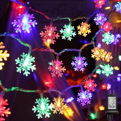 China Halloween Christmas Snowflake String Lights Christmas Tree Light for Bedroom, Party, Home for sale