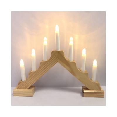 China Outdoor Wooden Base Table Decoration Parties Flameless Led Candle Light Flameless for sale