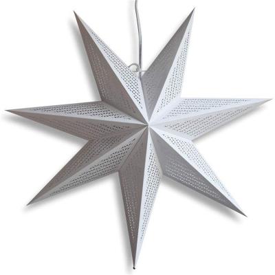 China Environmental Friendly Design Creative Christmas Star Paper Lantern Light Pendant for sale