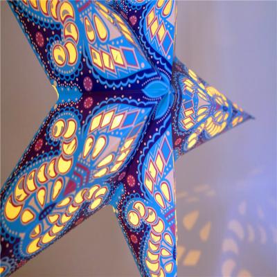 China Eco-friendly Indian Paper Star 7 Dots Multi Color Decoration Light Christmas Gift For Home Party for sale