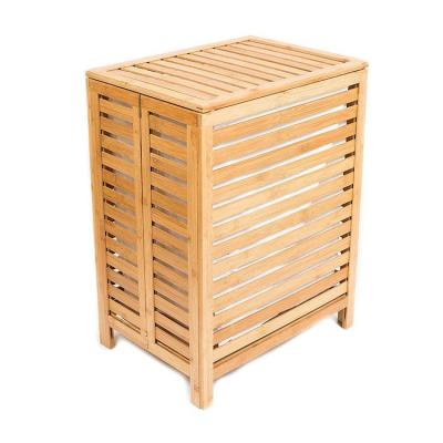 China Foldable Eco-Friendly Natural Bamboo Storage Basket Bamboo Frame Laundry Baskets for sale