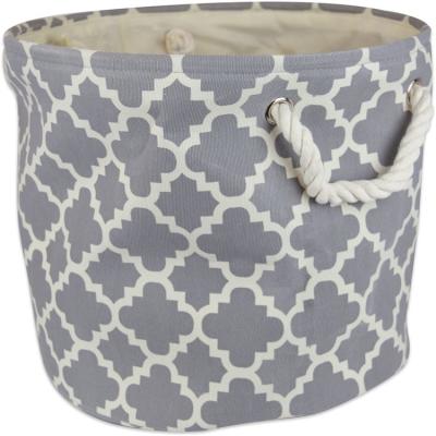 China Custom Foldable Handles Polyester Storage Basket With Cotton Handle Durable Storage Box for sale