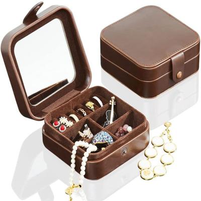 China Jewelry display travel packaging jewelry box, PU leather jewelry box small, mini jewelry box is used to store rings for sale