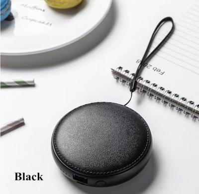 China Round Design and PU Leather Case 2021 New Arrive 7800mAh Power Bank Round Leather Power Bank External Gifts, Portable Charger Battery Power Banks for sale