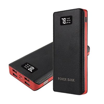 China Fast Charging Support Large Capacity 4 USB Power Bank With LCD And Flashlight for sale