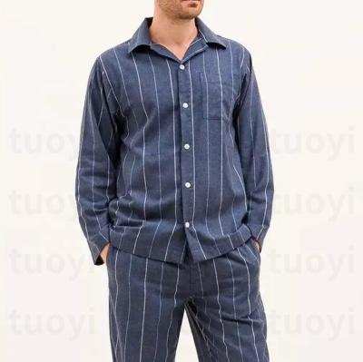 China Other TUOYI Custom New Style Yarn Dyed Cotton Men Pajamas Mens High Quality Pyjamas Bamboo Men Pyjamas Cotton for sale