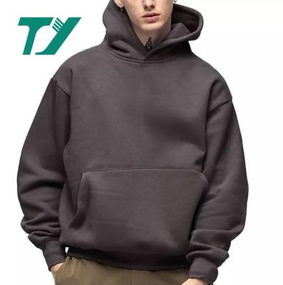 China Other TUOYI Luxury Oversized Hoodie For Men Hoodie 100% Cotton Pullover Sweatshirt Custom Logo French Terry Hoodie for Men for sale