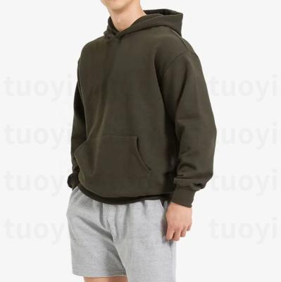 China Other TUOYI Unisex Printed Heavy Weight Men Oversized Hoodie Drop Shoulder Organic Cotton Men's Hoodie for sale