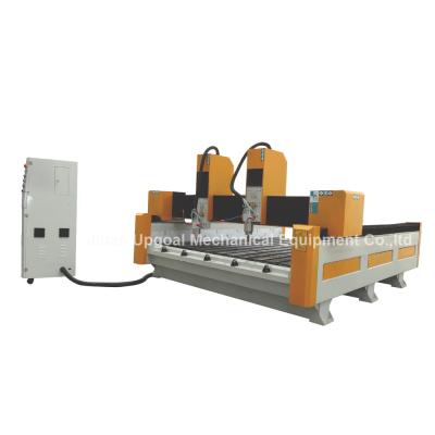 China New Double Z-axis Double Heads Stone CNC Carving Machine with Steel Table for sale