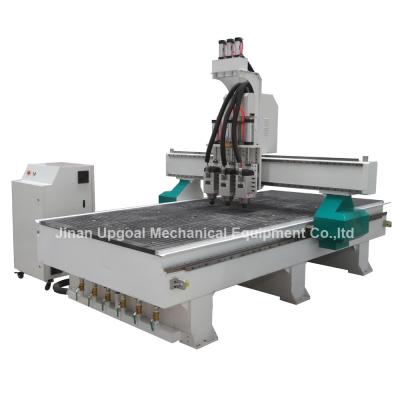 China 3 Spindles Auto Tool Changer ATC Furniture Wood Relief CNC Machine for sale