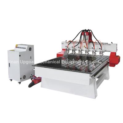 China 6 Spindle Heads Wood Relief CNC Router with 1300*1800mm Working Area Servo Motor for sale