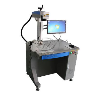 China 20W Aluminum Material Fiber Laser Marking Machine with Rotary Clamp for sale