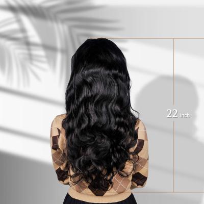 China 100% Virgin Human Hair Double Weft Color Unprocessed Raw Natural Black Body Wave Swiss Lace Full Lace Human Wigs High Quality for sale