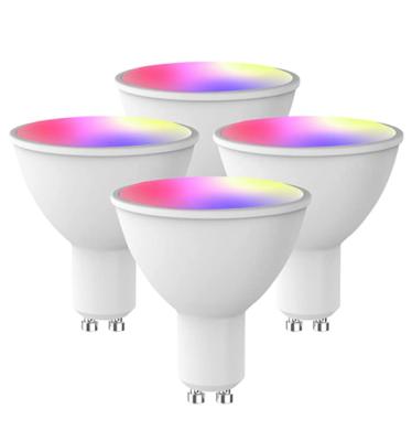 China Indoor Compatible with Alexa and Google Assistant GU10 Smart LED RGB CW Color Changing Light Bulbs for Home for sale