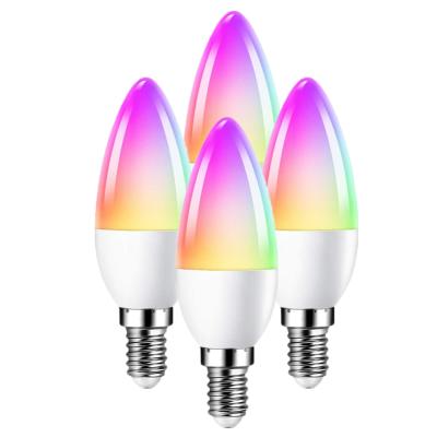 China Hot CW WW WIFI BLE 5W LED C37 foco intelligentte wifi lampada amazon cheap price voice control RGB LE TDC indoor sale for sale