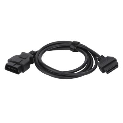 China Universal Cars Custom 16pin Male To Female 16pin OBDII Extension Cable for sale