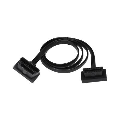 China Universal Cars 16 Pin MaleTo 16 Pin Female Flat OBD2 Cable 16 Flat OBD Cable 16 Pin Male To Female Universal 9C Flat Wire For OBD2 Fault Code for sale