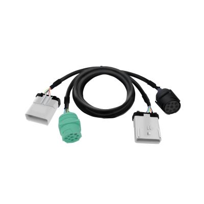 China Electronic RP1226 Male To Female To J1939 Extension Splitter Y Cable For ELD Device for sale