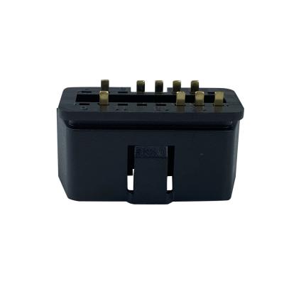 China Car Automobile Connector Male OBD2 14pin Automobile Male Connector Adapter Socket Interface for sale