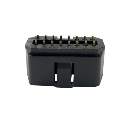 China Car J1962 OBD2 16pin 16 Pin Male Connector OBDII 12V 24 V Truck Interface Diagnostic Plug for sale