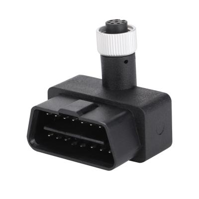 China All Truck 16 Pin Male To M12 8 Pin Adapter M12 8 Pin Waterproo Fconnector OBDII 16 Pin Adapter For OBD2 Diagnostic Scanner Fault Code Reader for sale