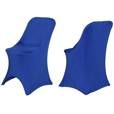 China Simple Premium Quality Spandex Folding Chair Cover Stretch Chair Cover For Events Banquet Wedding for sale